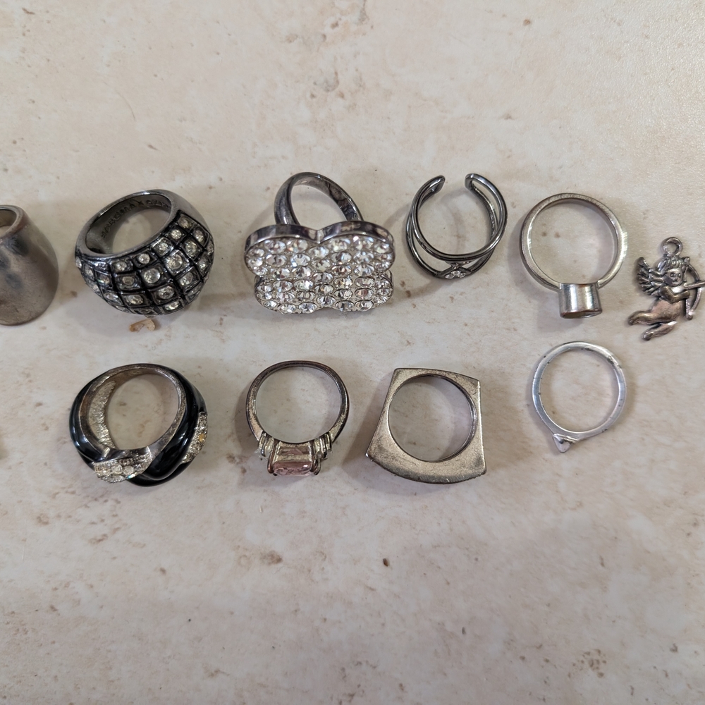 Elegant Silver Ring Set